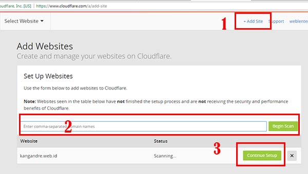 Cara Setting Akun CloudFlare