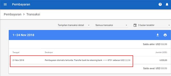 Pembayaran adsense tertunda